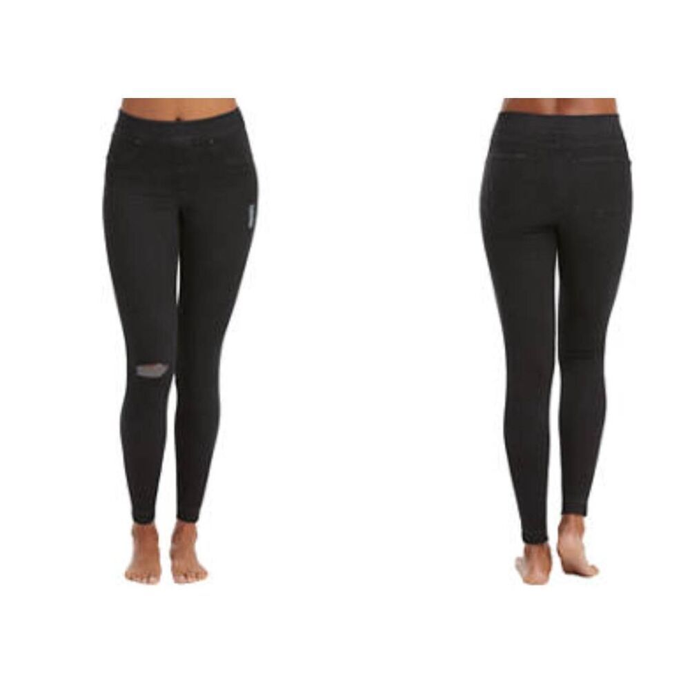SPANX Distressed Skinny Jeans 'Vintage Black' Size Medium